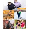 imageFlygo Unisex Boys Girls Fleece Lined Sherpa Hoodie Kids Warm Winter Hoodies Pullover Hooded Sweatshirt Sweater 413YDark Grey