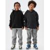 imageFlygo Unisex Boys Girls Fleece Lined Sherpa Hoodie Kids Warm Winter Hoodies Pullover Hooded Sweatshirt Sweater 413YDark Grey