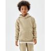 imageFlygo Unisex Boys Girls Fleece Lined Sherpa Hoodie Kids Warm Winter Hoodies Pullover Hooded Sweatshirt Sweater 413YKhaki