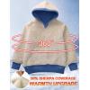 imageFlygo Unisex Boys Girls Fleece Lined Sherpa Hoodie Kids Warm Winter Hoodies Pullover Hooded Sweatshirt Sweater 413YLight Blue