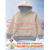 imageFlygo Unisex Boys Girls Fleece Lined Sherpa Hoodie Kids Warm Winter Hoodies Pullover Hooded Sweatshirt Sweater 413YLight Grey