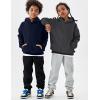 imageFlygo Unisex Boys Girls Fleece Lined Sherpa Hoodie Kids Warm Winter Hoodies Pullover Hooded Sweatshirt Sweater 413YNavy