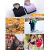 imageFlygo Unisex Boys Girls Fleece Lined Sherpa Hoodie Kids Warm Winter Hoodies Pullover Hooded Sweatshirt Sweater 413YPalepeach