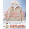 imageFlygo Unisex Boys Girls Fleece Lined Sherpa Hoodie Kids Warm Winter Hoodies Pullover Hooded Sweatshirt Sweater 413YWhite