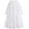 imageFlygo Womens ALine Elastic High Waisted Pleated Flared Retro Midi Swing SkirtPink