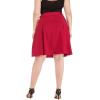 imageFlygo Womens ALine High Waisted Button Front Belted Pleated Skater Skirts Midi Knee Length SkirtBlack