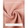 imageFlygo Womens Casual Mid Length Long Corduroy Jumpers Button Down Swing Overall Pinafore Dress SkirtPink