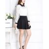 imageFlygo Womens Classic High Waist Above Knee Solid Color Flared A Line Mini Skirt SkortBlack