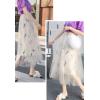 imageFlygo Womens Elastic High Waisted Layered Mesh Tulle Party Long SkirtApricot