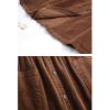 imageFlygo Womens Elastic Waist Button Front ALine Corduroy Midi Skirt with PocketsKhaki