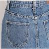 imageFlygo Womens High Waist A Line Midi Denim SkirtDark Blue