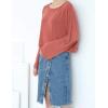 imageFlygo Womens High Waist A Line Midi Denim SkirtLight Blue
