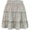 imageFlygo Womens High Waist Boho ALine Ruffle Frill Pleated Flare Short SkirtGreen