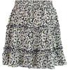 imageFlygo Womens High Waist Boho ALine Ruffle Frill Pleated Flare Short SkirtNavy