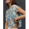 imageFlygo Womens Hollow Out Floral Lace Vest Cropped Embroideried Summer Crochet Coverup 2025 Trendy Blouse TopsLight Green