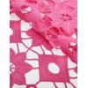 imageFlygo Womens Hollow Out Floral Lace Vest Cropped Embroideried Summer Crochet Coverup 2025 Trendy Blouse TopsPink