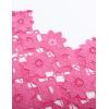 imageFlygo Womens Hollow Out Floral Lace Vest Cropped Embroideried Summer Crochet Coverup 2025 Trendy Blouse TopsPink