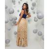 imageFlygo Womens Maxi Skirt 2025 Summer Boho Hollow Out Fringe Hem High Waisted Lace Long Skirts for Party Wedding BeachKhaki
