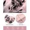 imageFlygo Womens Midi Long Tulle Skirts Dressy Casual Elegant ALine Elastic Waist Foliage Embroidery Mesh SkirtPink