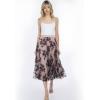 imageFlygo Womens Midi Long Tulle Skirts Dressy Casual Elegant ALine Elastic Waist Foliage Embroidery Mesh SkirtPink