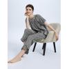 imageFlygo Womens Plaid 2 Piece Pajamas Sets Gingham Button Down Puff Sleeve Babydoll Shirt Ruffle Pants Y2K Pjs Lounge SetBlack