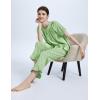 imageFlygo Womens Plaid 2 Piece Pajamas Sets Gingham Button Down Puff Sleeve Babydoll Shirt Ruffle Pants Y2K Pjs Lounge SetLightgreen