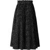 imageFlygo Womens Polka Dot Mid Length Pleated Skirt High Waisted Swing Skirts with PocketsBlack