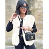 imageFlygo Womens Sleeveless Crop Chunky Knit Cardigan Trendy Button Down Cropped Knitted Sweater Vest Tops with PocketsBeige