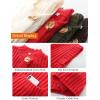 imageFlygo Womens Sleeveless Crop Chunky Knit Cardigan Trendy Button Down Cropped Knitted Sweater Vest Tops with PocketsRed