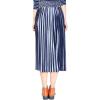 imageFlygo Womens Vintage High Waisted Pleated Velvet Midi SkirtBlue