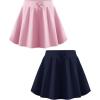 imageFlygo 2 Pack Girls Skirts Mini Skorts Pleated Flare High Waist Athletic Tennis Uniform Skirt Built in Shorts with PocketsNavypink