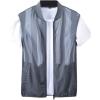 imageFlygo Mens Summer Casual Lightweight Breathable Mesh Cycling Travel Zip VestGrey