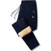 imageFlygo Mens Warm Fleece Pants Sherpa Lined Active Running Camping Sweatpants2 Navy