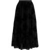 imageFlygo Womens Midi Long Tulle Skirts Dressy Casual Elegant ALine Elastic Waist Foliage Embroidery Mesh SkirtBlack