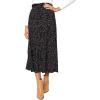 imageFlygo Womens Polka Dot Mid Length Pleated Skirt High Waisted Swing Skirts with PocketsBlack