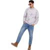 imageFlygo Mens Camo Sweatshirt Maple Leaf Print Crewneck Sweatshirts Oversized Casual Long Sleeve Fashion Pullover TopMaple Leaf Grey