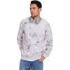 imageFlygo Mens Camo Sweatshirt Maple Leaf Print Crewneck Sweatshirts Oversized Casual Long Sleeve Fashion Pullover TopMaple Leaf Grey