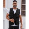 imageFlygo Mens Fishing Vest Utility Lightweight Outdoor Travel Safari Photo Cargo Vest with 16 PocketsStyle 01 Black