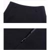 imageFlygo Womens ALine High Waisted Pleated Flared Knee Length Midi Skirt with BeltBlack