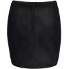 imageFlygo Womens High Waist Button Front Faux Suede ALine Mini SkirtBlack