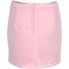 imageFlygo Womens High Waist Button Front Faux Suede ALine Mini SkirtPink