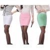 imageFlygo Womens Ruched Stretchy Pencil Skirt Bodycon Above Knee Mini SkirtsCoffee