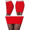 imageFlygo Womens Ruched Stretchy Pencil Skirt Bodycon Above Knee Mini SkirtsCoffee