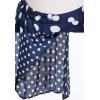 imageFlygo Womens Summer Boho Side Split Polka Dot Mid Long SkirtNavy
