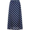 imageFlygo Womens Summer Boho Side Split Polka Dot Mid Long SkirtNavy