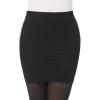 imageFlygo Womens Ruched Stretchy Pencil Skirt Bodycon Above Knee Mini SkirtsBlack