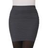 imageFlygo Womens Ruched Stretchy Pencil Skirt Bodycon Above Knee Mini SkirtsDark Grey