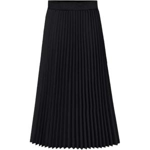 imageFlygo Womens High Waist A Line Boho Pleated Chiffon Skirt Flowy Maxi Midi SkortsBlack