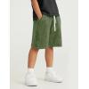 imageFlygo 2 Pack Boys Girls Cotton Shorts Acid Washed Active Pull On Jogger Shorts Kids Casual Athletic Loose Fit 514YBlackarmygreen