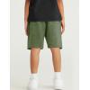 imageFlygo 2 Pack Boys Girls Cotton Shorts Acid Washed Active Pull On Jogger Shorts Kids Casual Athletic Loose Fit 514YBlackarmygreen